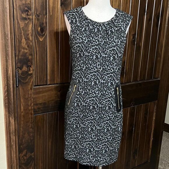 Eliza J New York Animal Print Sleeveless Dress Size 2 - Picture 1 of 4